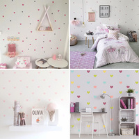 Naklejka na ścianę z sercem do pokoju dziecięcego Baby Girl Room dekoracyjne naklejki przedszkole sypialnia kalkomanie ścienne Home Decoration 4
